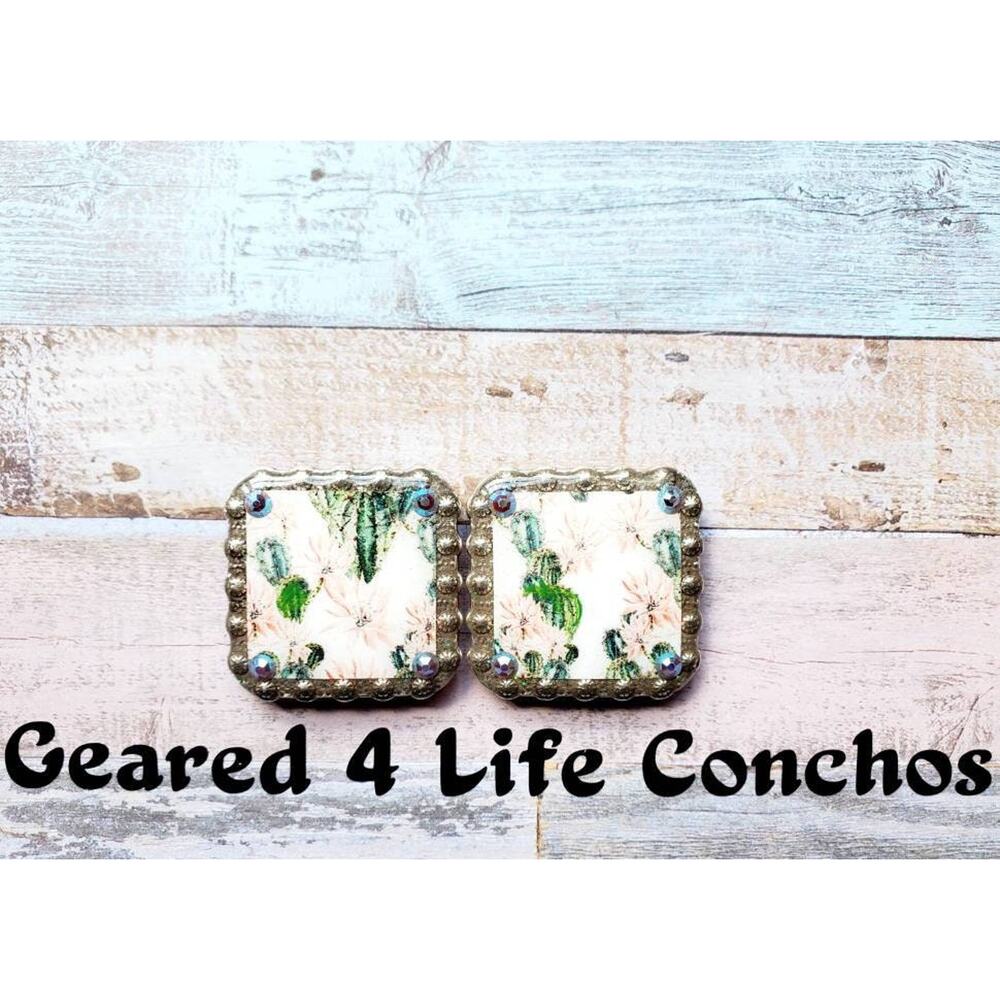 Cactus tack, cactus concho, custom conchos, unique concho, saddle concho,